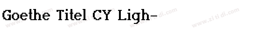 Goethe Titel CY Ligh字体转换